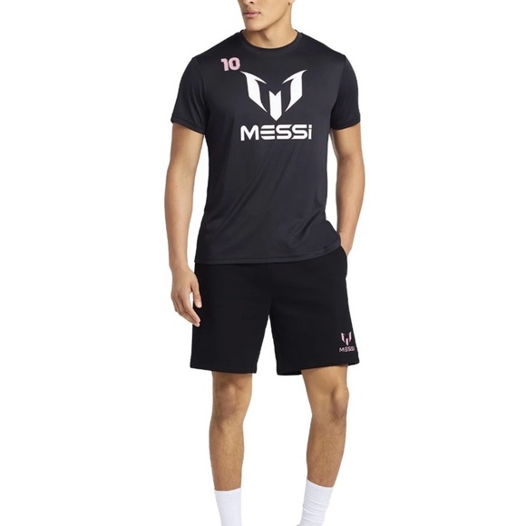 Messi Mens Short Sleeve Athletic Jersey Top - Picture 2 of 6